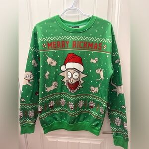 Green Merry Rickmas Sweater